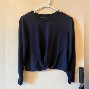 Dark Blue Banana Republic Long Sleeve Tee w/ front knot